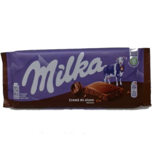 Milka Chocolate Bar Crema De Alune Noisette 100g.