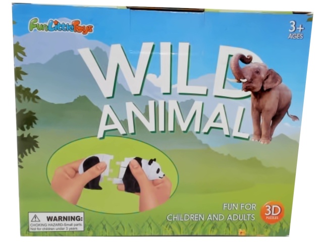 3D Puzzle Wild Animal Funlittletoys (display)