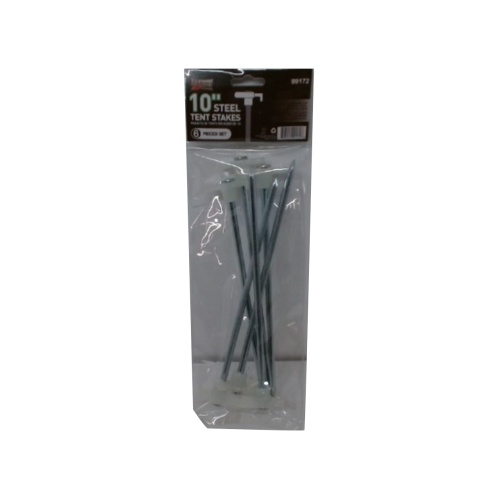 Steel Tent Stakes 10 6pk. Glow In The Dark Top Grizzly Outdoors
