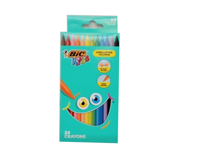 Crayons 24pk. Wrap Free Bic Kids