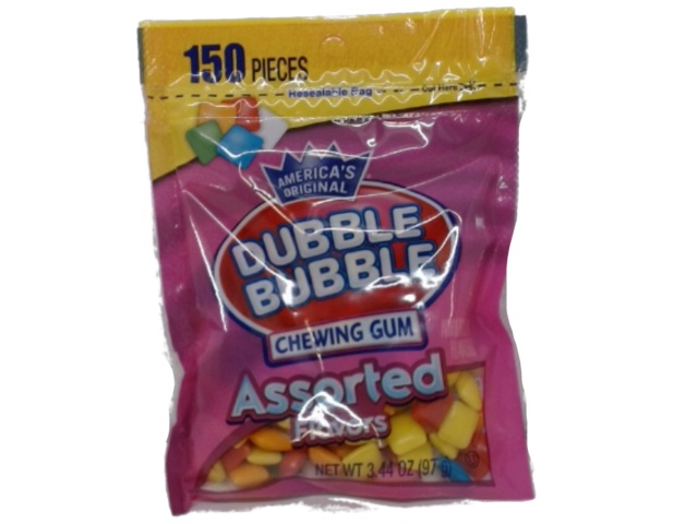 Dubble Bubble Chewing Gum Assorted Flavors 150pcs. 97g.
