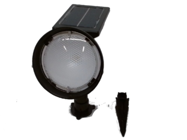 Solar Spotlight 2pk. Black 30 Lumen (endcap)(display)