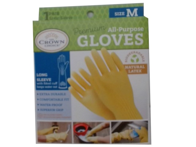 All Purpose Gloves Medium Latex Long Sleeve The Crown Choice