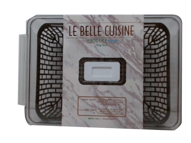 Produce Keeper Clear Plastic W/lid & Basket Le Belle Cuisine