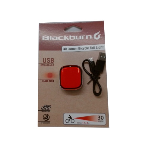 Bicycle Tail Light 30 Lumens Usb Rechargeable Blackburn