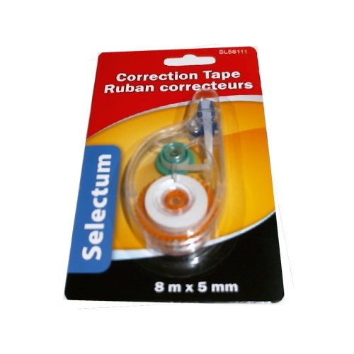Correction tape 8M x 5mm - side rolling