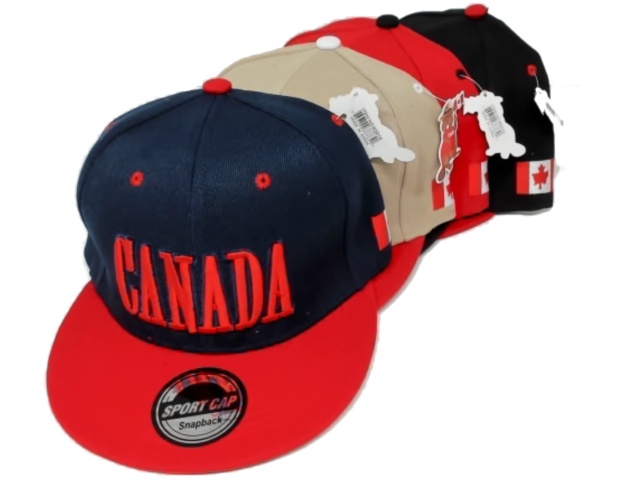 Canada Cap Sport Cap Snapback Flat Ass\'t Colours