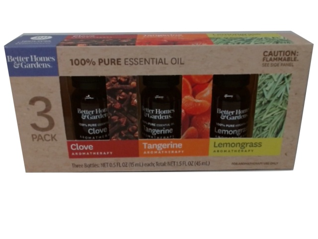 Pure Essential Oil 15mL 3pk. Clove, Tangerine & Lemongrass Better Homes & Gardens