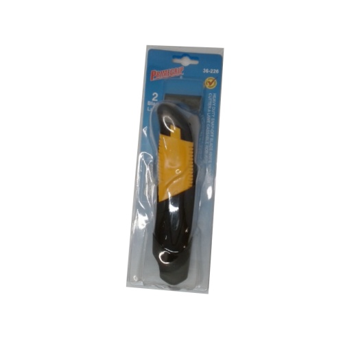 Utility knife with 2 blades and pouch 18mm snap-off blades