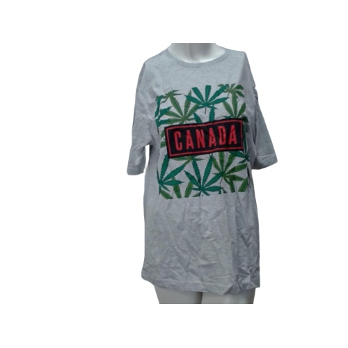 T-Shirt Grey Small Weed Canada