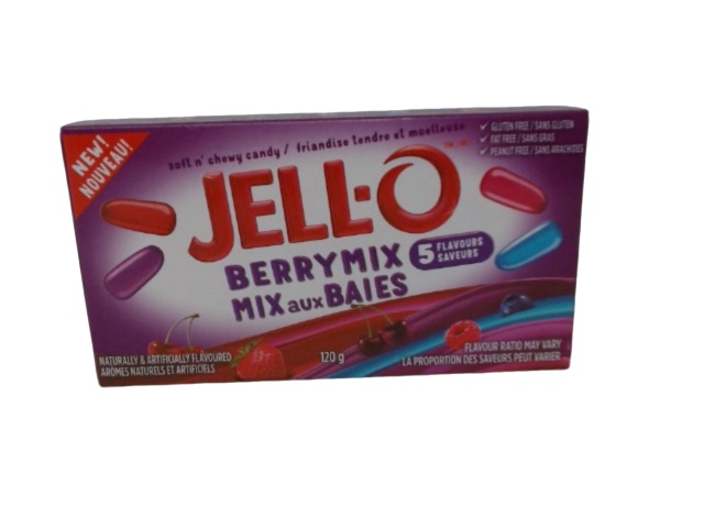 Jell-o Soft N\' Chewy Candy Berrymix 120g.