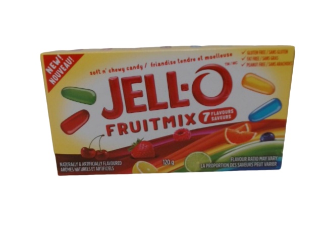 Jell-o Soft N\' Chewy Candy Fruitmix 120g.