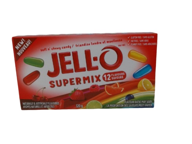Jell-o Soft N\' Chewy Candy Supermix 120g.