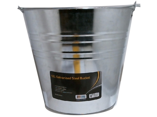 Bucket Galvanized Steel 12L