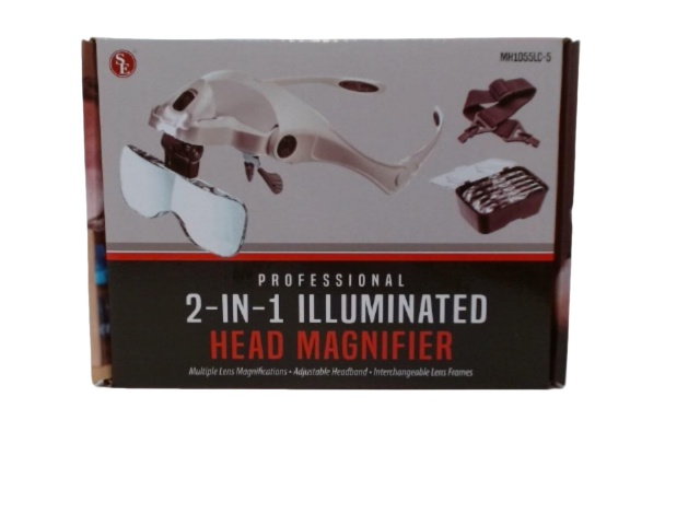 Illuminated Head Magnifier 2 In 1 Professional