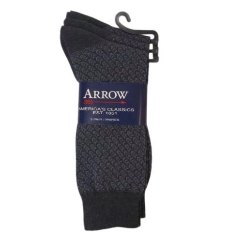 Arrow Men Socks / Grey 3 pack size 7-12