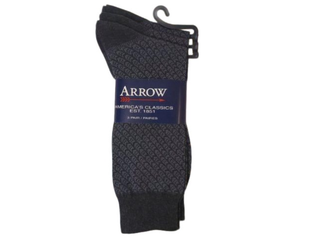 Arrow Men Socks / Grey 3 pack size 7-12