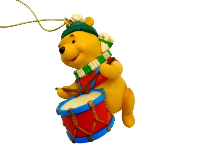 Christmas Ornament Winnie W/drum