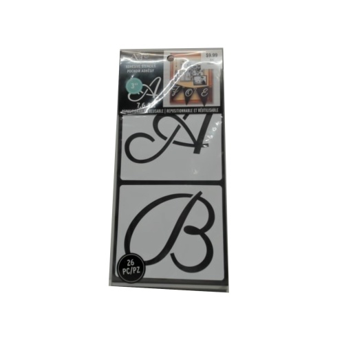 Adhesive Stencils 3 Cursive 26pcs.