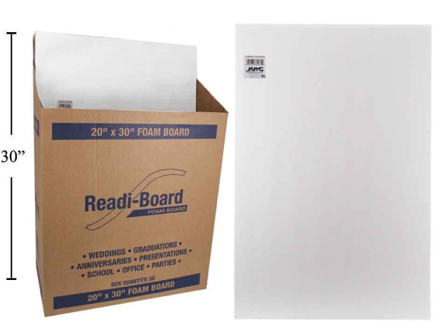 Foam board 20x30 inch white
