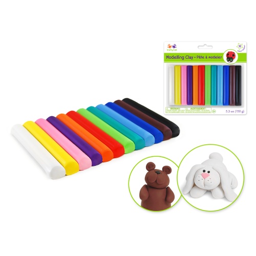 Krafty Kids: Asst x12 Modelling Clay 150g