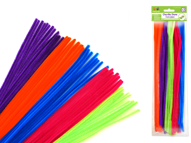 Pipe cleaners 6mmx30cm 40 pack glamour mix