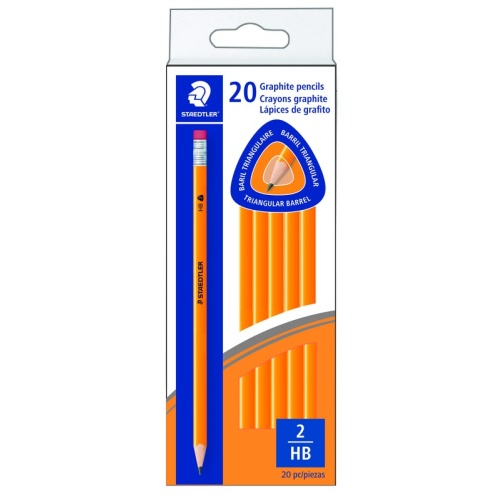 STAEDTLER 20/PK GRAPHITE PENCILS TRIANGULAR