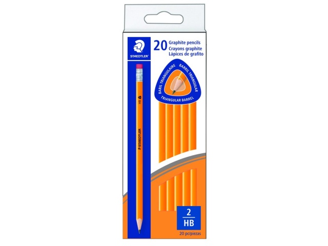 STAEDTLER 20/PK GRAPHITE PENCILS TRIANGULAR