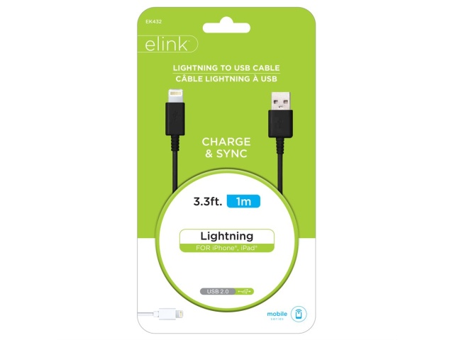 Cable - USB Lightning™ 3.3ft Black