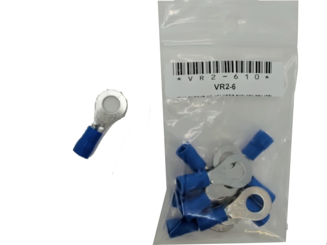 Terminal Insulated Ring Type Stud Size 1/4 inch - bag of 10