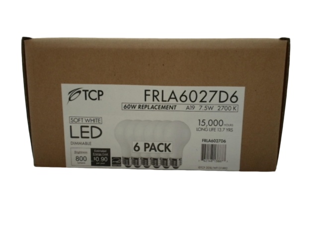 Light Bulb 6pk. 60W Replacement Dimmable Soft White LED