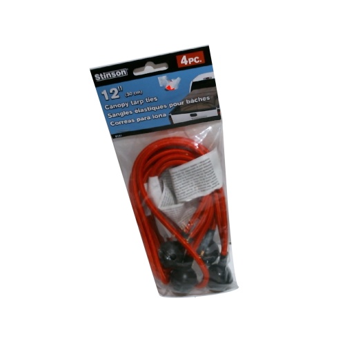 Canopy tarp ties 12 inch set of 4 ball stretch cords