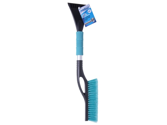 Snow brush with ice scraper 24 inch aluminum