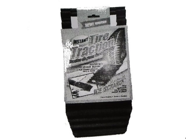 Tire traction mat 13.5x6 inch can also be used as an ice scraper
