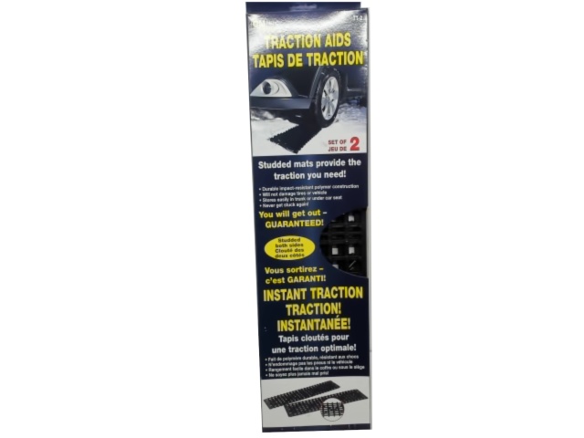 Traction aids double sided studded mats 22x6x.5 inch set of 2
