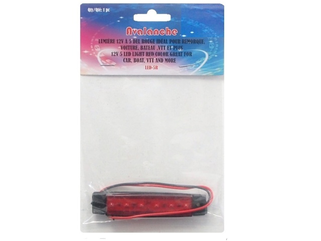 red 6 LED strip 12 volt for car boat trailer etc..