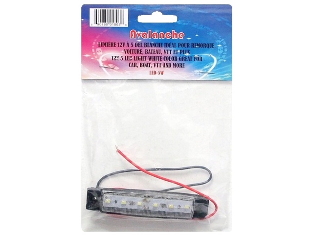 white 6 LED strip 12 volt for car boat trailer etc..
