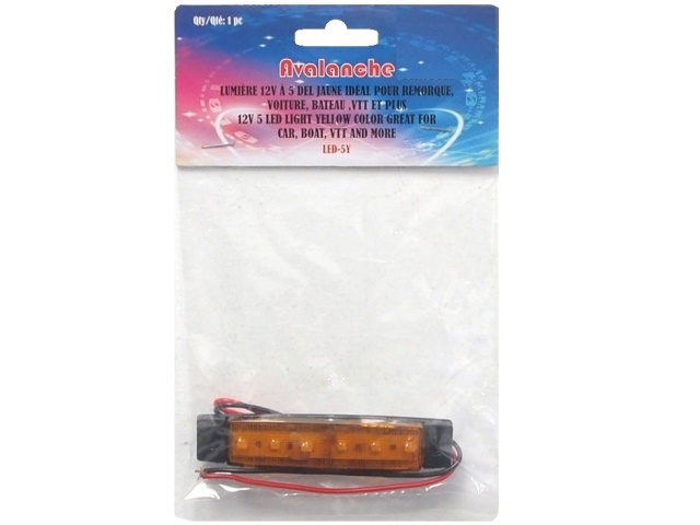 yellow 6 LED strip 12 volt for car boat trailer etc..