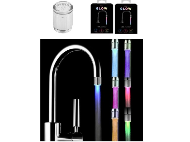 7 LED Color Changing Faucet attachment - Fits Most Taps & Lights Up on Water Pressure