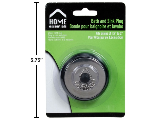 Bath and Sink Plug  fits 1.5-2 inch 3.8-5cm drain