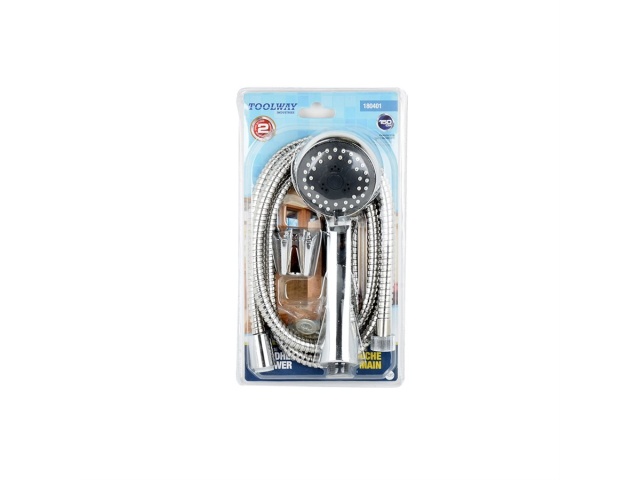 Hand Shower ABS Chrome 2 Spray Patterns 1.5m Flexible Hose w / Wall Mount