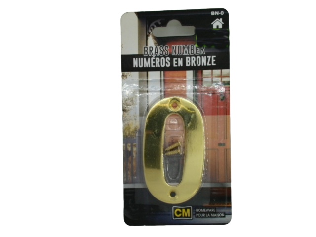 Brass House Number 0 3 inch