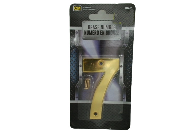 Brass House Number 7 3 inch