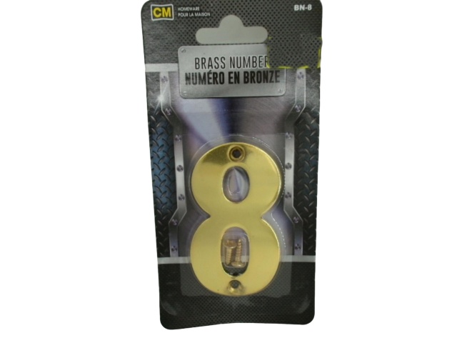 Brass House Number 8 3 inch