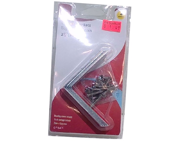 Corner Brackets 2-1/2  4pcs. Set w/screws\
