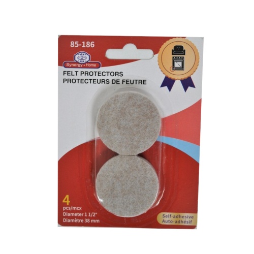FELT PROTECTORS 4PCS 1-1/2 INCH DIAMETER SELF-ADHESIVE