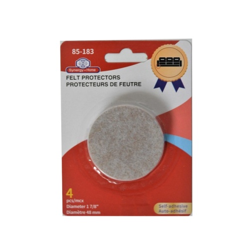 FELT PROTECTORS 4PCS 1-7/8 INCH DIAMETER SELF-ADHESIVE