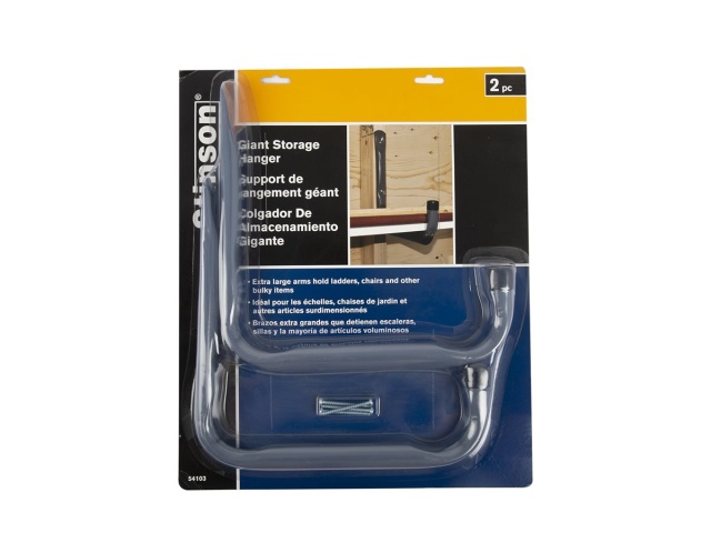 Hook 2 pc giant storage hanger up to 25 lbs (endcap)