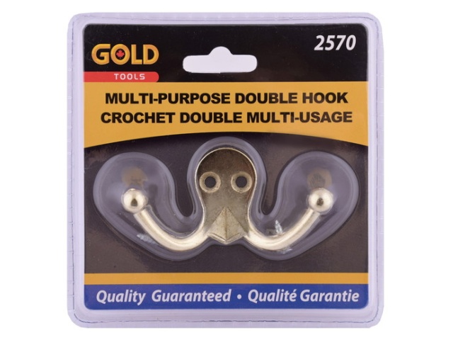 Hook multipurpose double hook screws included