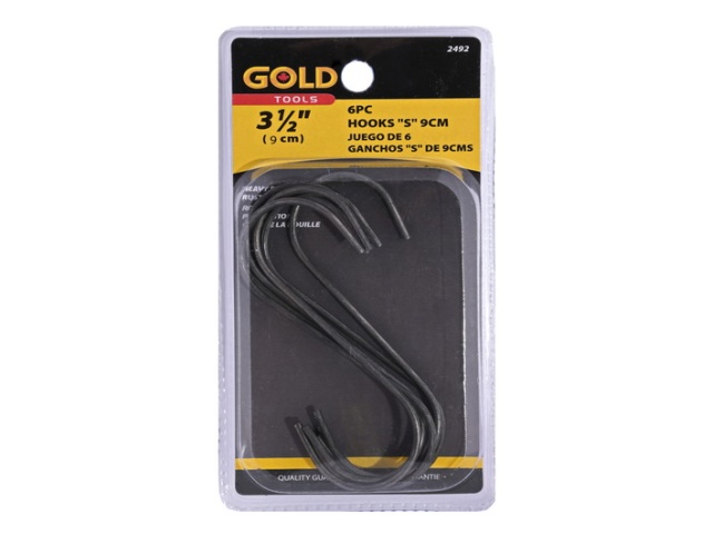 S-hooks 3.5 inch 9cm 6 pc
